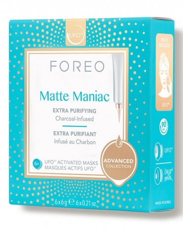 Маска для лица для жирной кожи Matte Maniac Mask, Foreo, 6 шт х 6 г 1