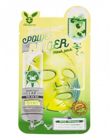 Тканевая маска на основе центеллы Centella Asiatika Deep Power Ringer Mask Pack Elizavecca, 23 мл х 10 шт 1