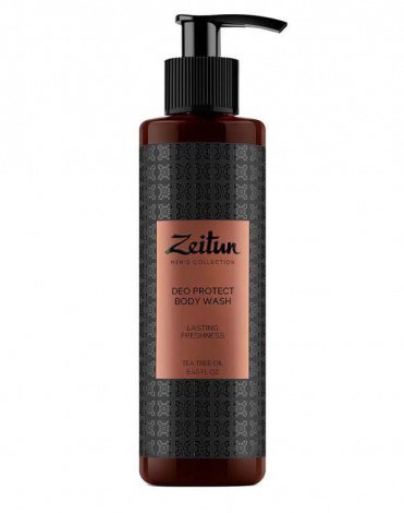 Набор   для мужчин "Заряд энергии":очищающий гель для волос и тела 2 в   1,защитный гель для душа Zeitun	 3