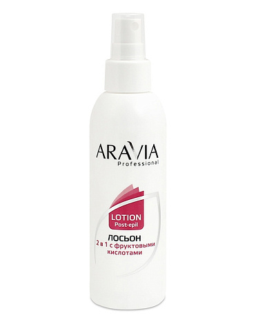 Лосьон 2 в 1 против вросших и для замедления роста волос с фруктовыми кислотами, ARAVIA Professional, 150 мл 1