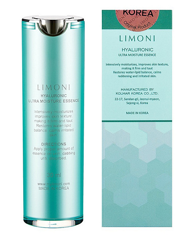 Ультраувлажняющая эссенция для лица с гиалуроновой кислотой Hyaluronic Ultra Moisture Essence Limoni, 30 мл 4